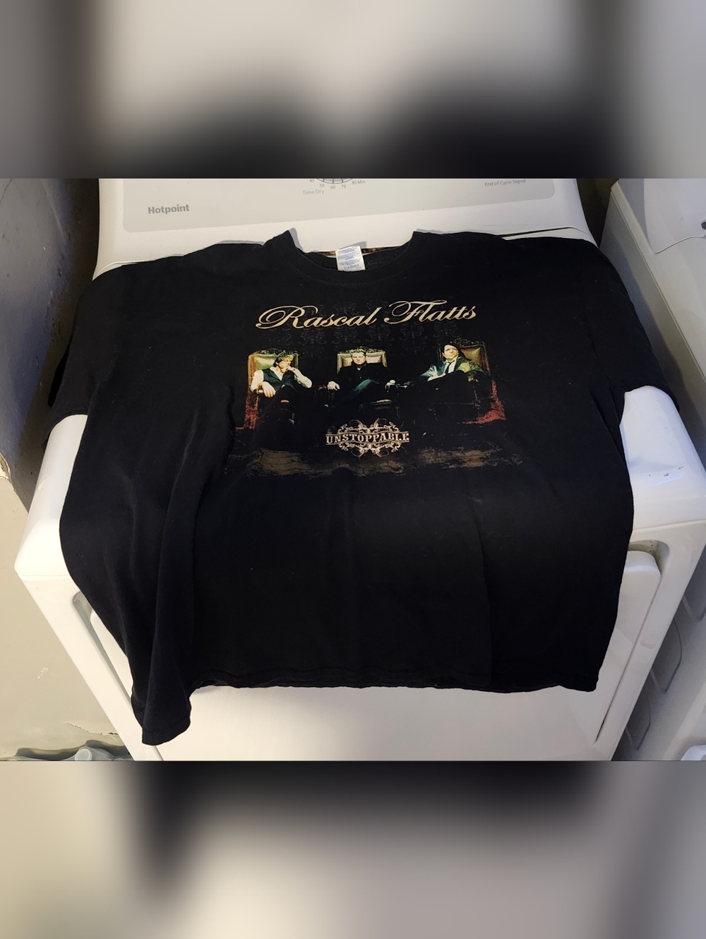 Rascal Flatts Unstoppable Concert Tour 2009 Double Sided Adult XL Black T Shirt